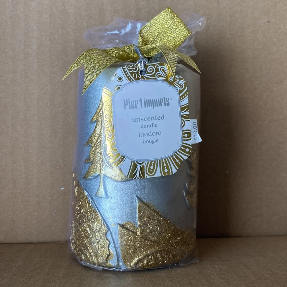 Pier 1 Imports Silver and Gold Unscented Candles